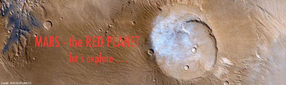 Surface of Mars with crater